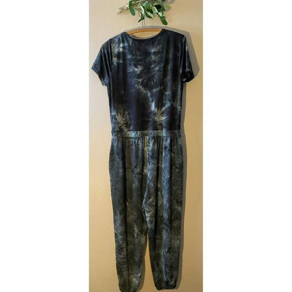 COPY - J for Justify Tie Dye Romper Jumpsuit Jogger 1X Black Henley Neckline Sh… - Picture 4 of 7